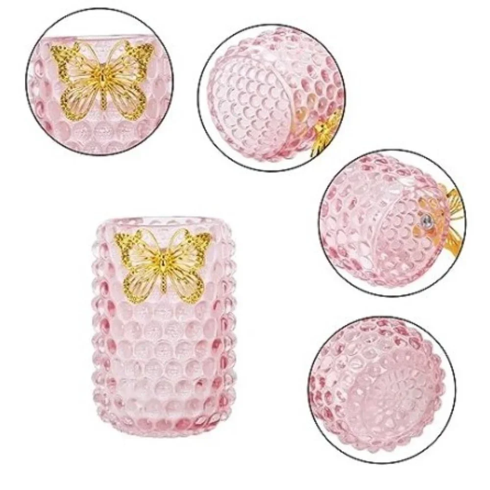 Glass Makeup Brush Holder - Cosmetic Brush Organizer - Office Pen/Pencil Holder